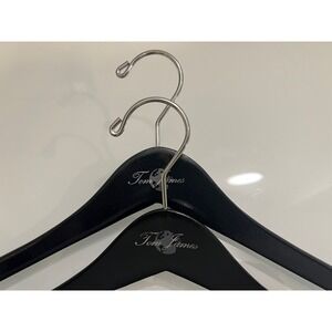 Lot Of TWO Tom James Men's Suit Wooden Hangers Jacket Pants Bar Luxury